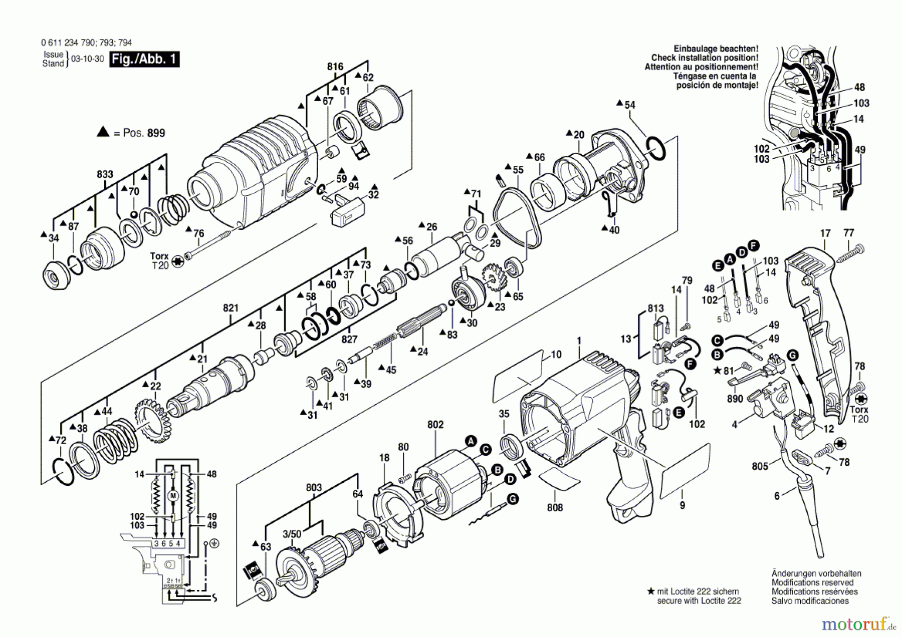  Bosch Werkzeug Bohrhammer BRL 501 VEA Seite 1