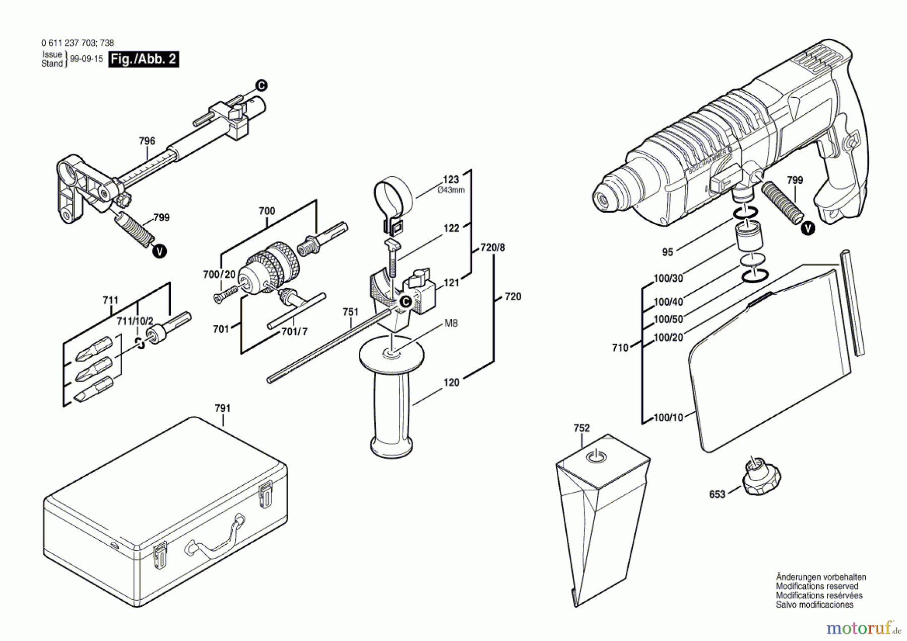  Bosch Werkzeug Bohrhammer GAH 350 SRE Seite 2