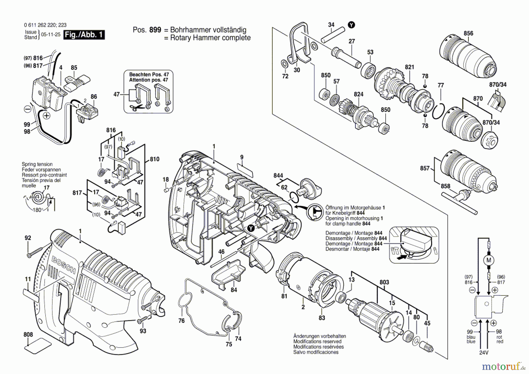  Bosch Akku Werkzeug Gw-Akku-Bohrhammer GBH 24 VF Seite 1