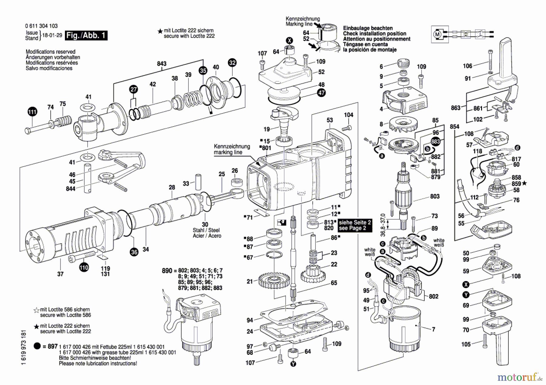  Bosch Werkzeug Schlaghammer GSH 27 Seite 1