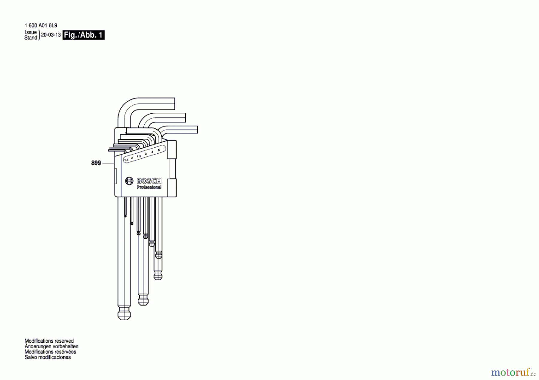  Bosch Werkzeug Stiftschlüssel --- Seite 1