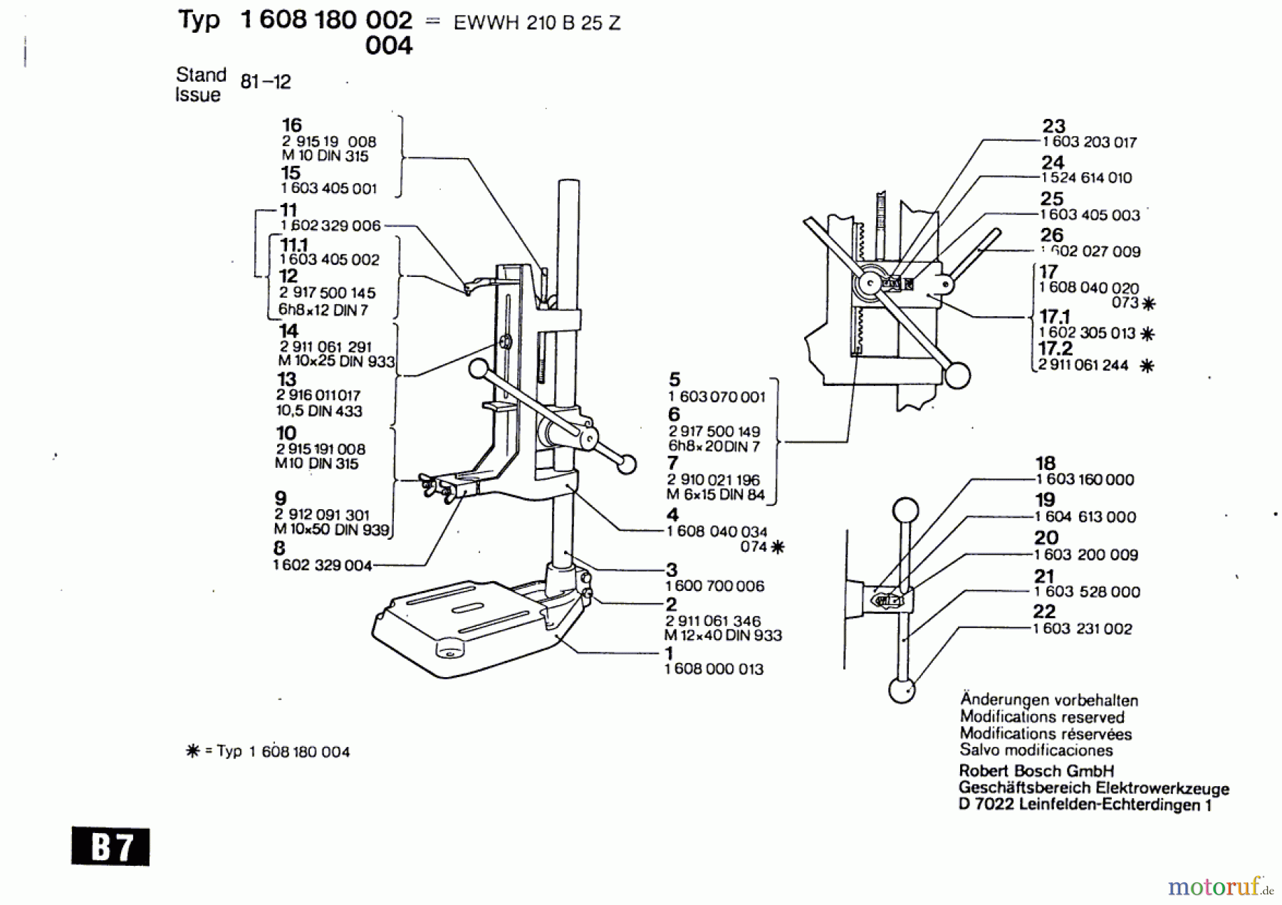  Bosch Werkzeug Bohrständer ---- Seite 1