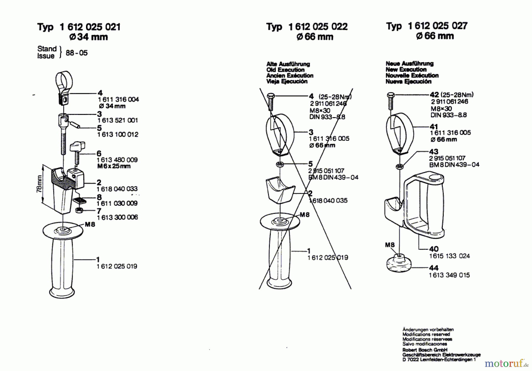  Bosch Werkzeug Zusatzhandgriff ---- Seite 1