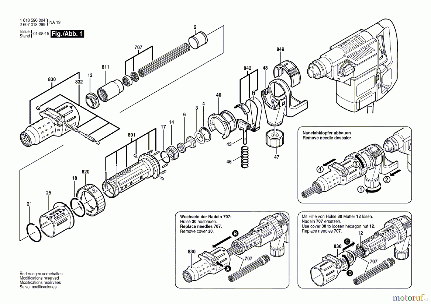  Bosch Werkzeug Nadelabklopfer ---- Seite 1