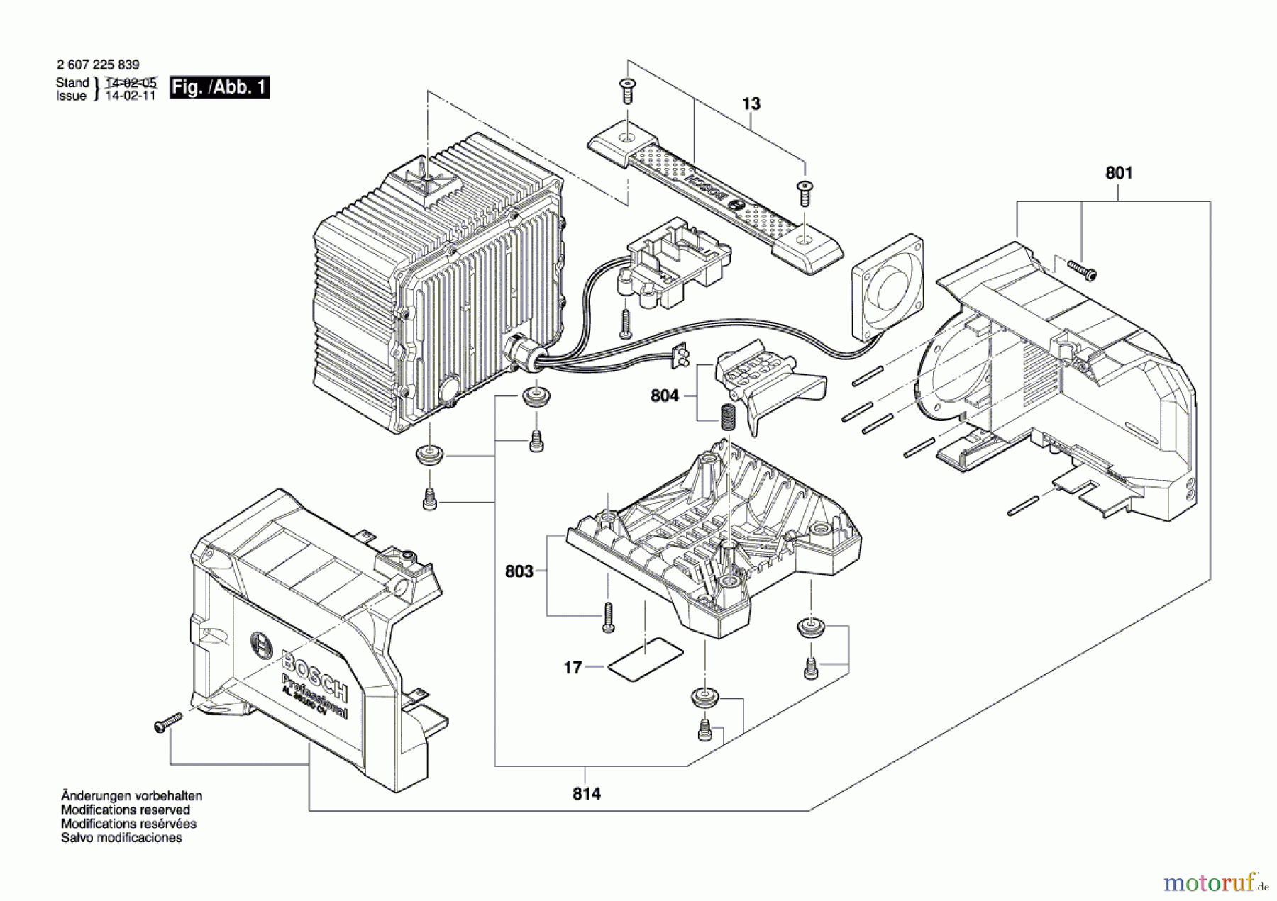  Bosch Werkzeug Schnell-Lader AL36100 CV Seite 1