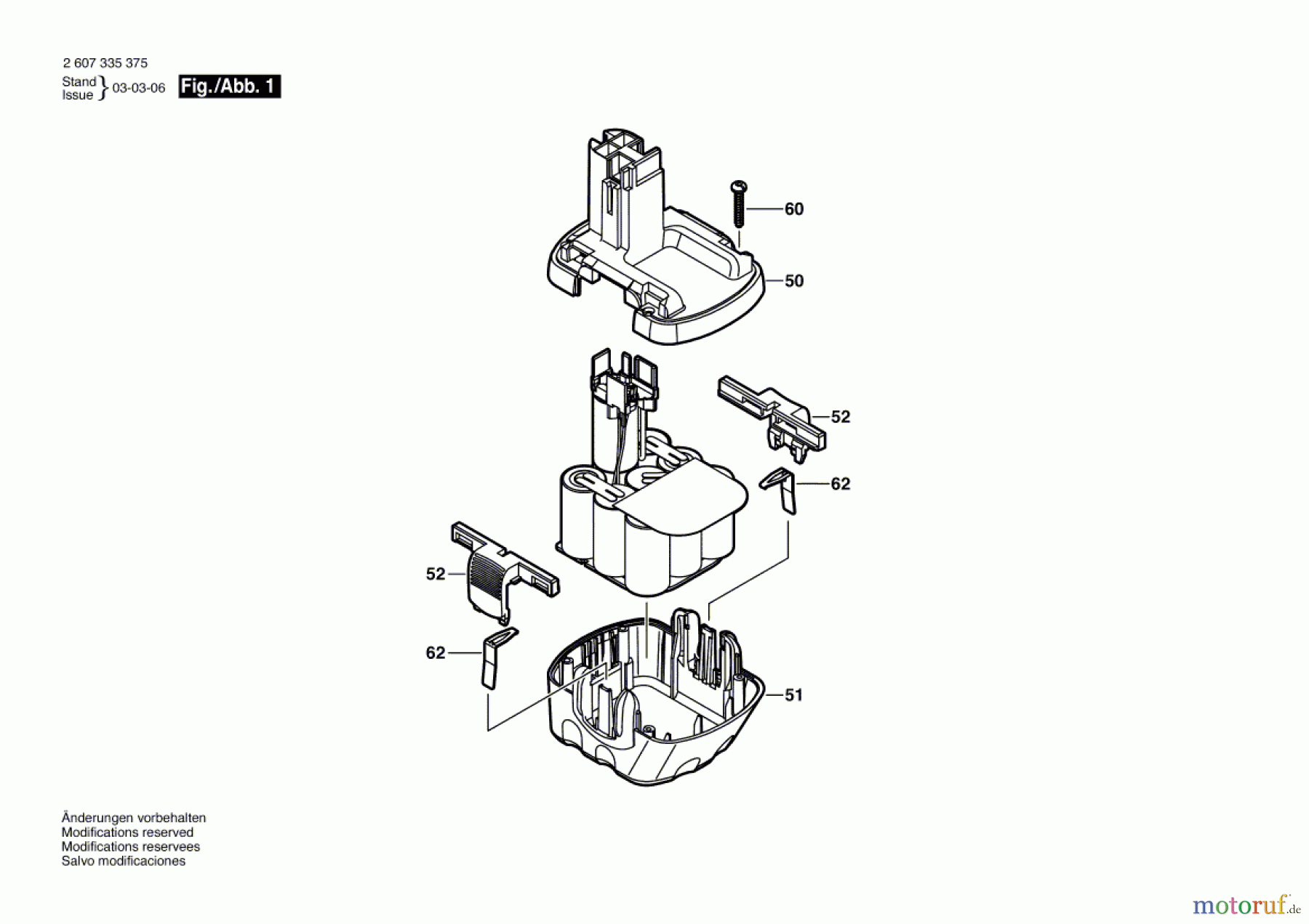  Bosch Werkzeug Einschub-Akkupaket ---- Seite 1