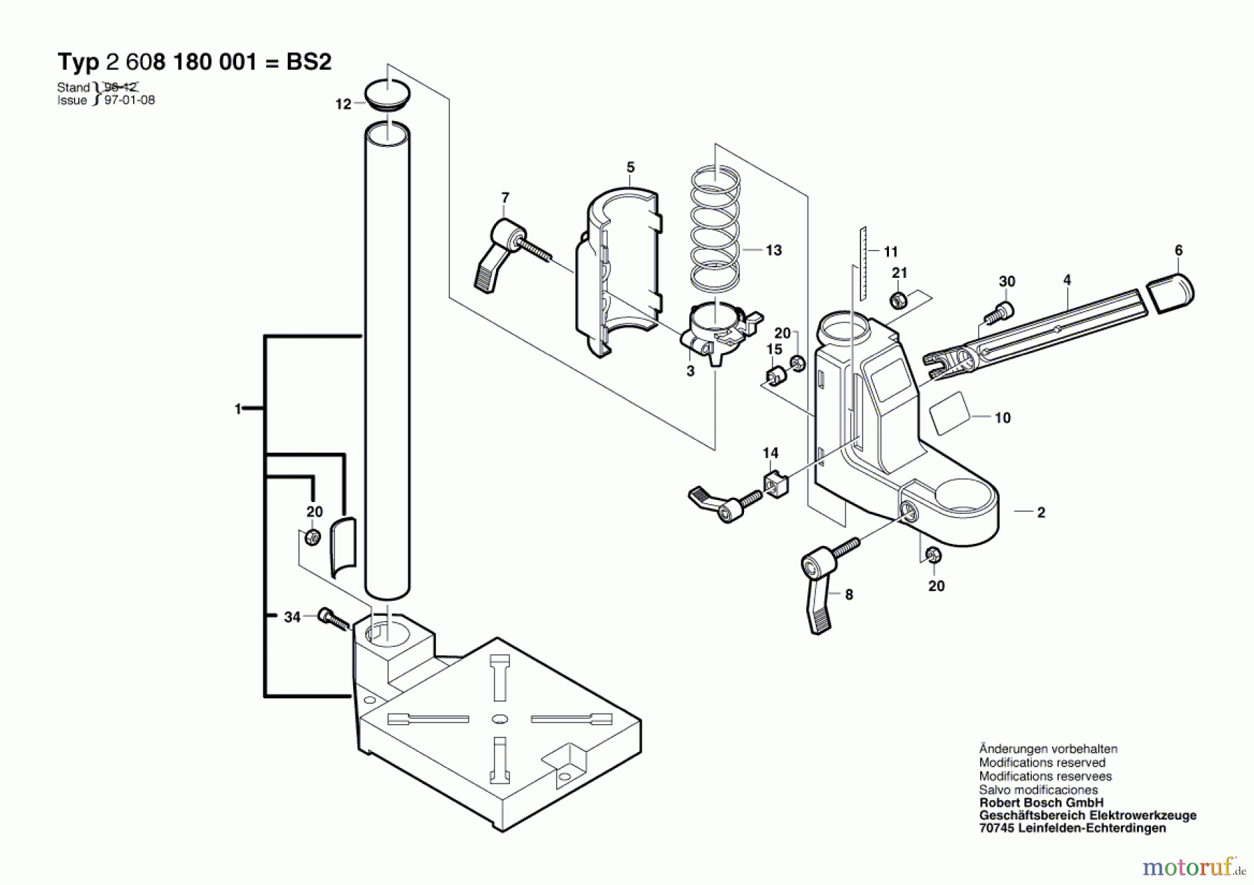  Bosch Werkzeug Tischbohrständer BS 2 Seite 1