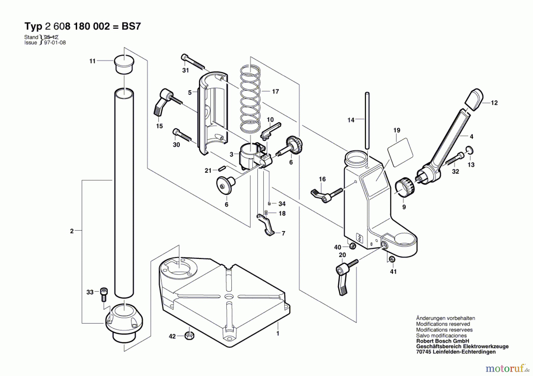  Bosch Werkzeug Tischbohrständer BS 7 Seite 1