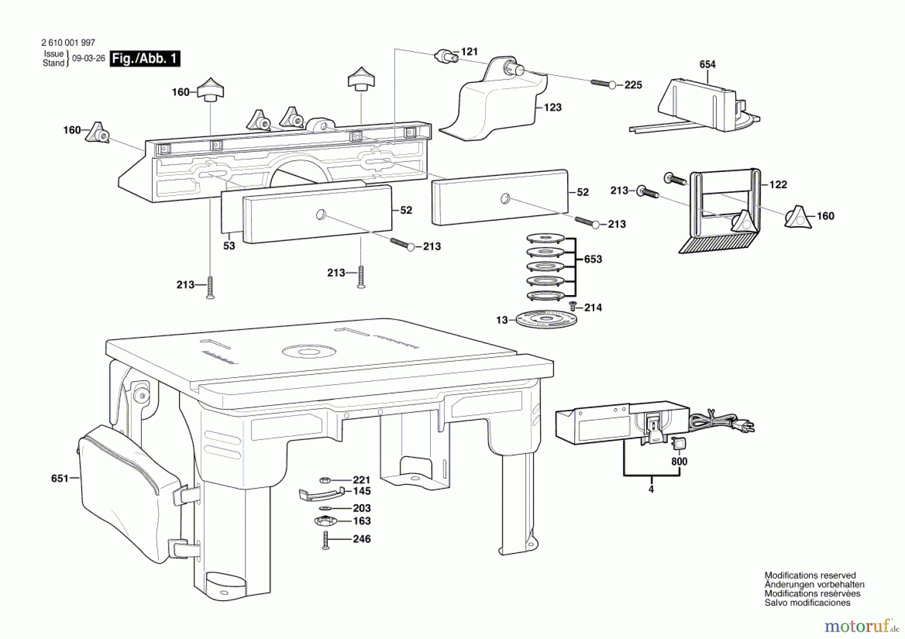  Bosch Werkzeug Frästisch RAS800 Seite 1