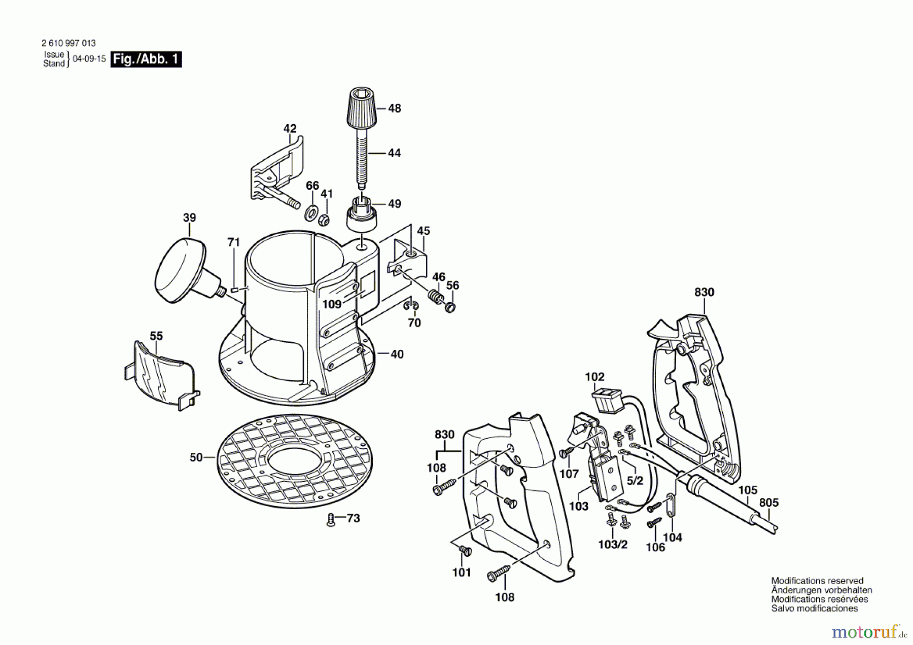  Bosch Werkzeug Montagesockel RA1162 Seite 1