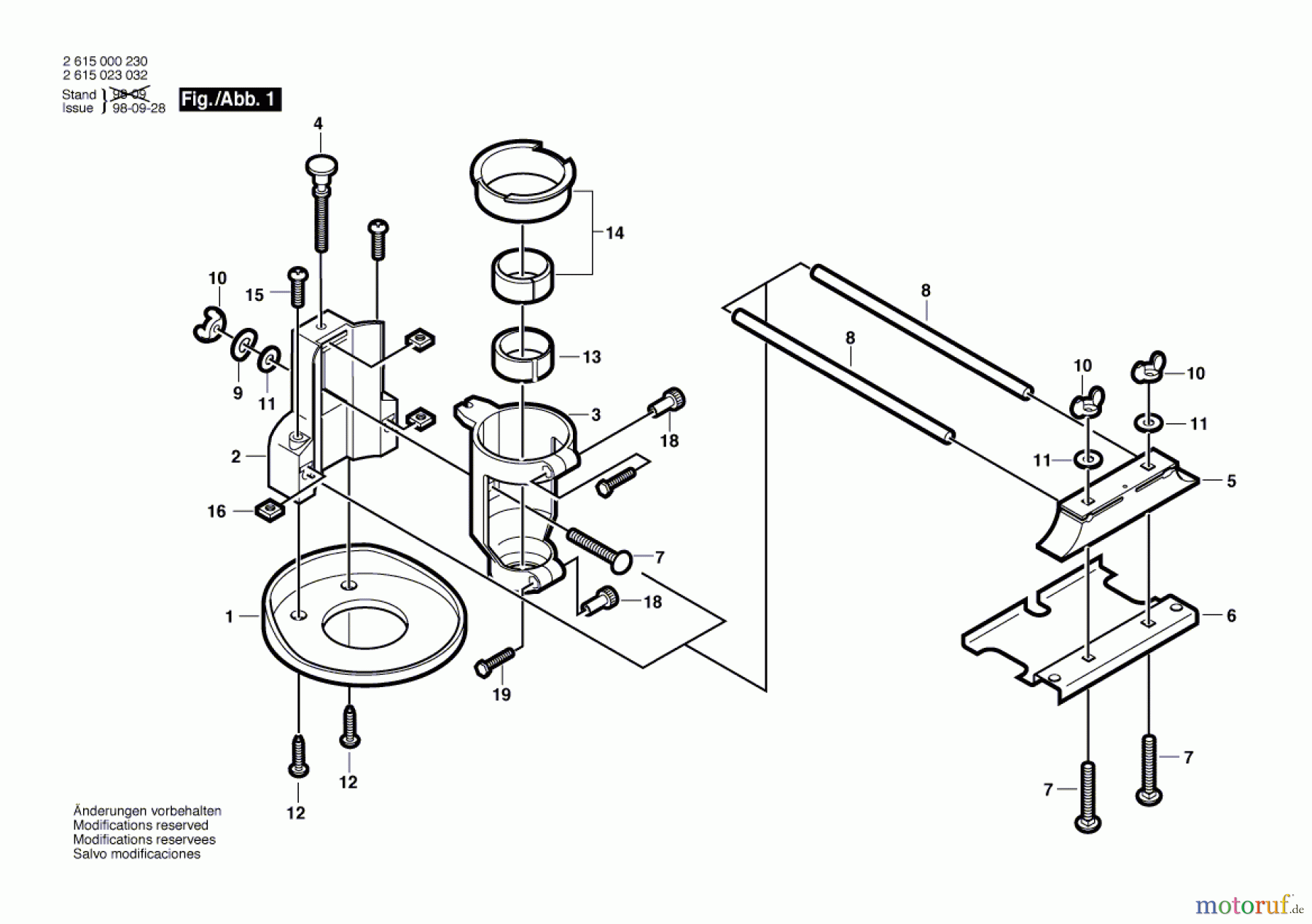  Bosch Werkzeug Fräsvorrichtung ---- Seite 1