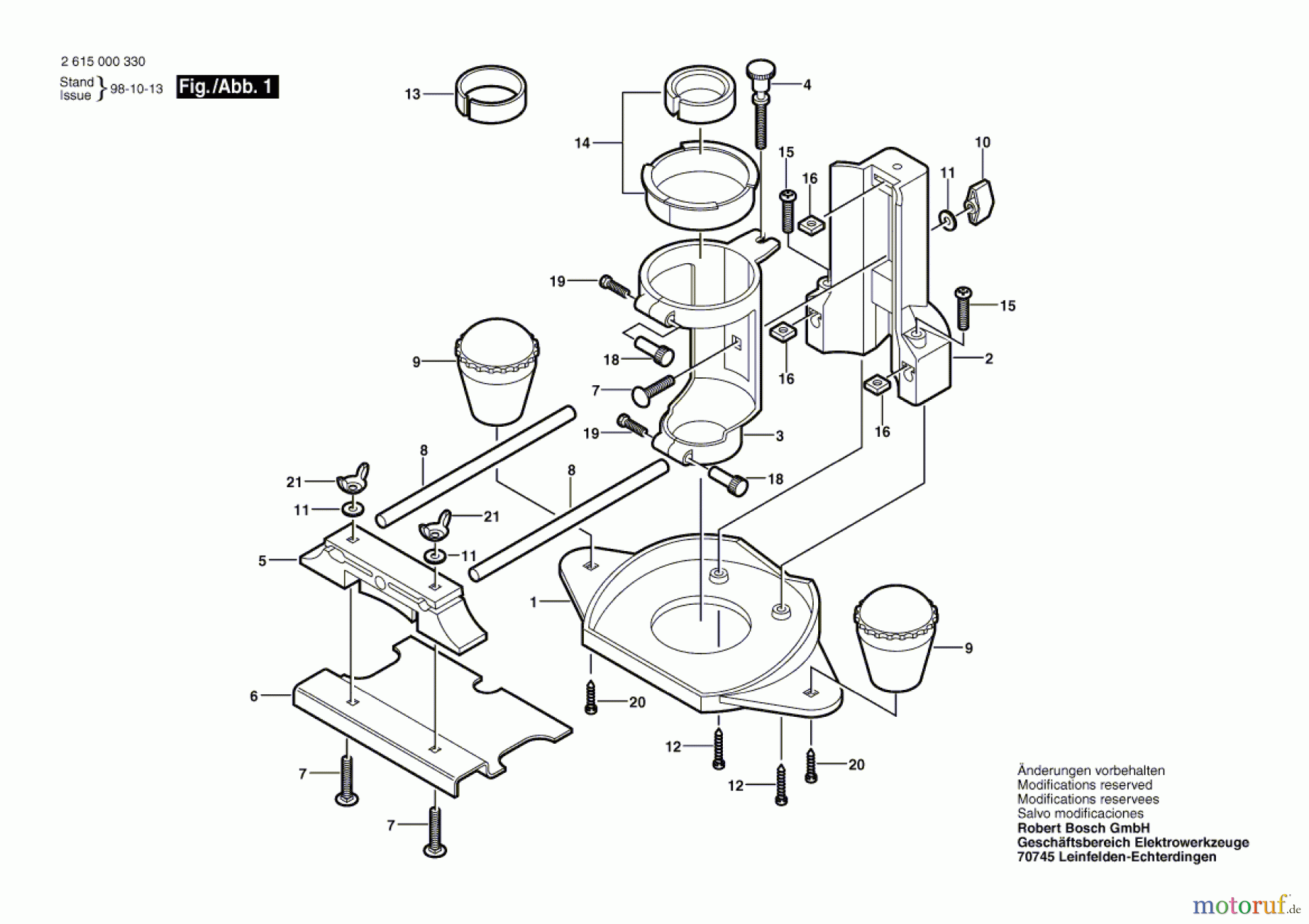  Bosch Werkzeug Fräsersatz 330-32 Seite 1