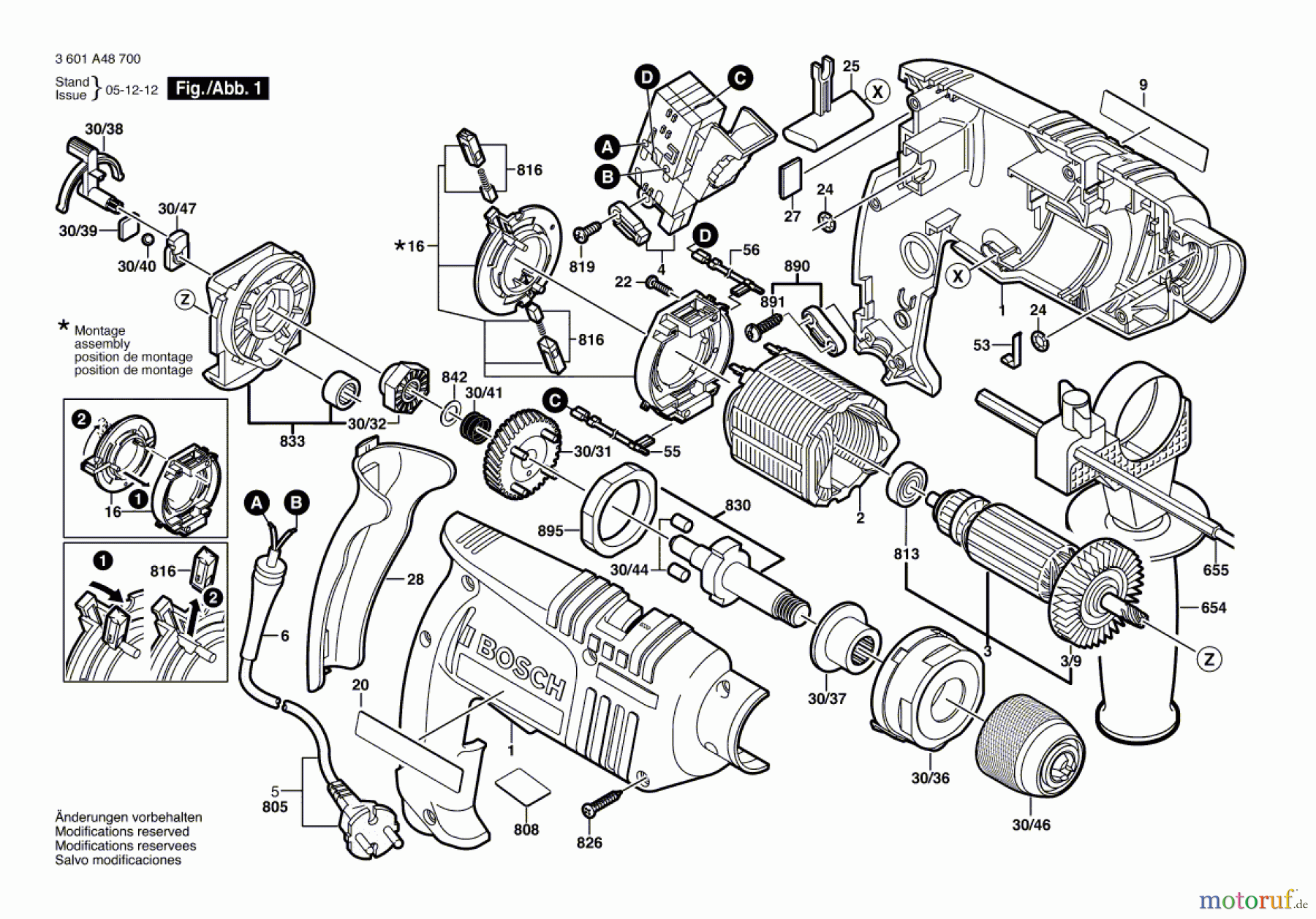  Bosch Werkzeug Schlagbohrmaschine GSB 16 RE Seite 1