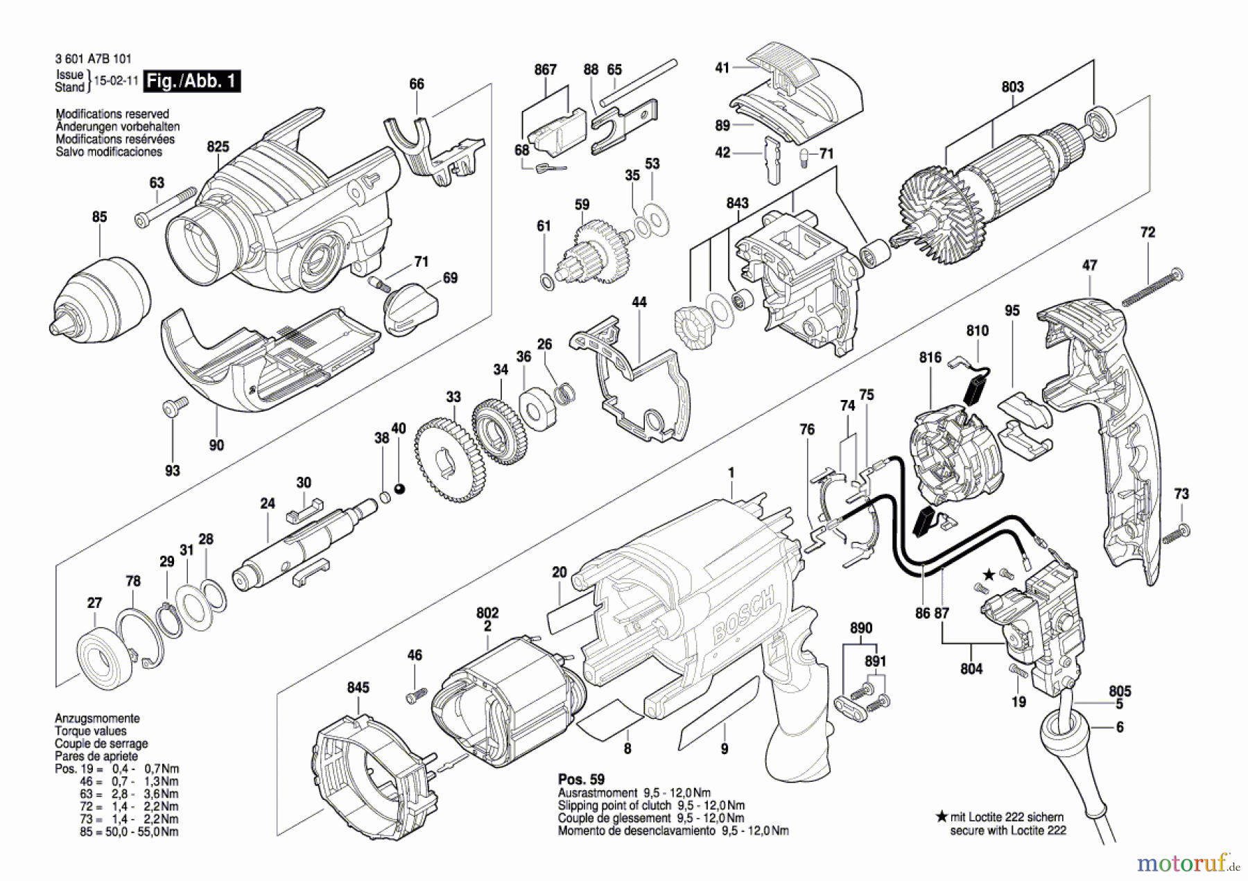  Bosch Werkzeug Schlagbohrmaschine GSB 780-2 RE Seite 1