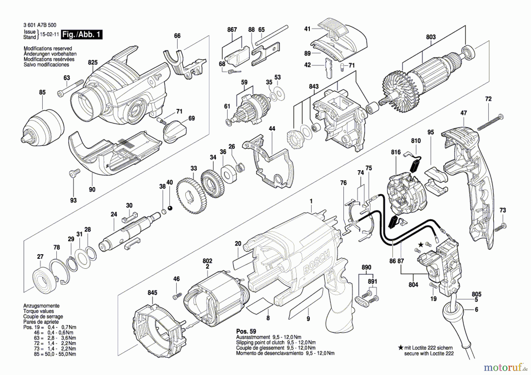  Bosch Werkzeug Schlagbohrmaschine GSB 19-2 RE Seite 1