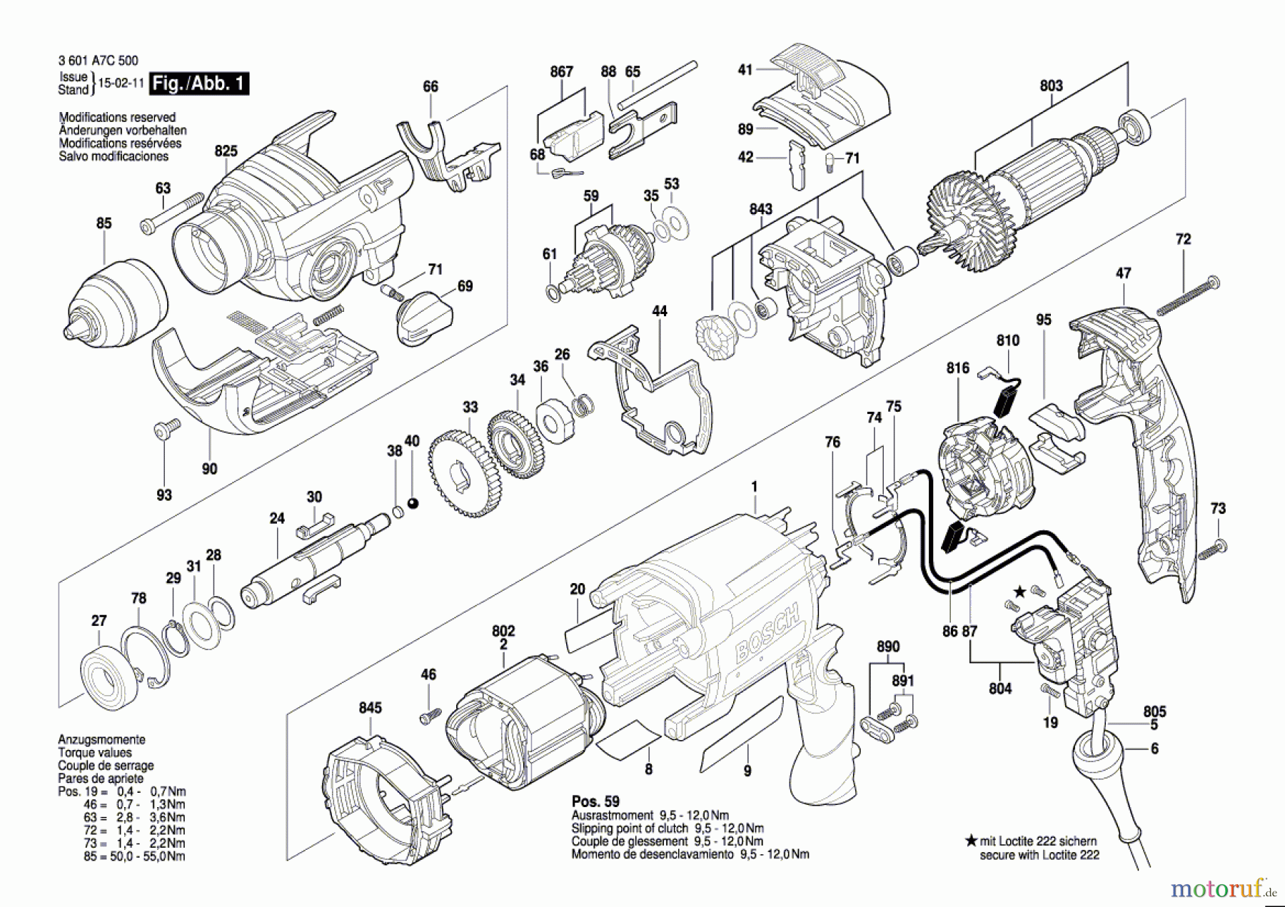  Bosch Werkzeug Schlagbohrmaschine GSB 19-2 REA Seite 1