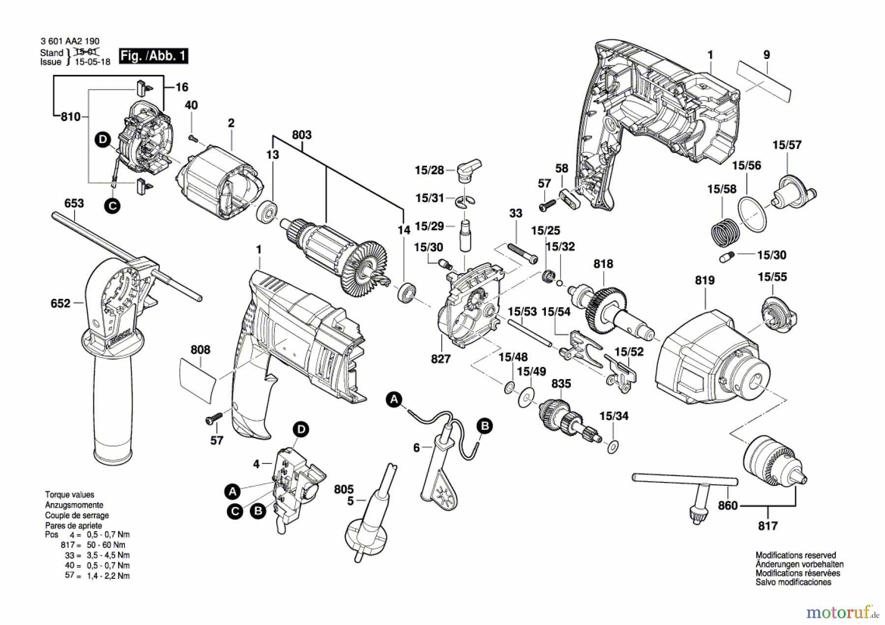  Bosch Werkzeug Schlagbohrmaschine GSB 18-2 RE Seite 1