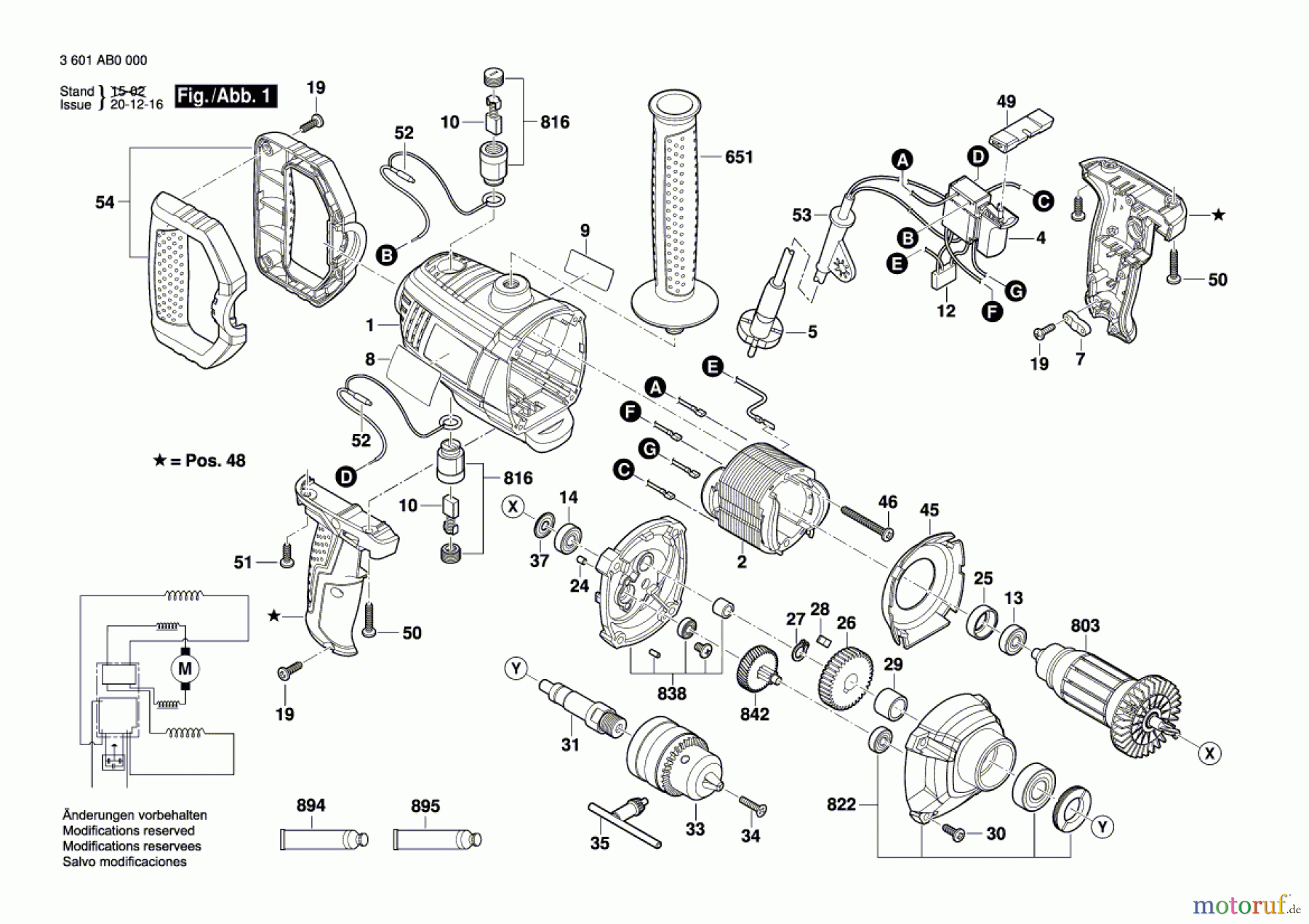  Bosch Werkzeug Bohrmaschine GBM 1600 RE Seite 1