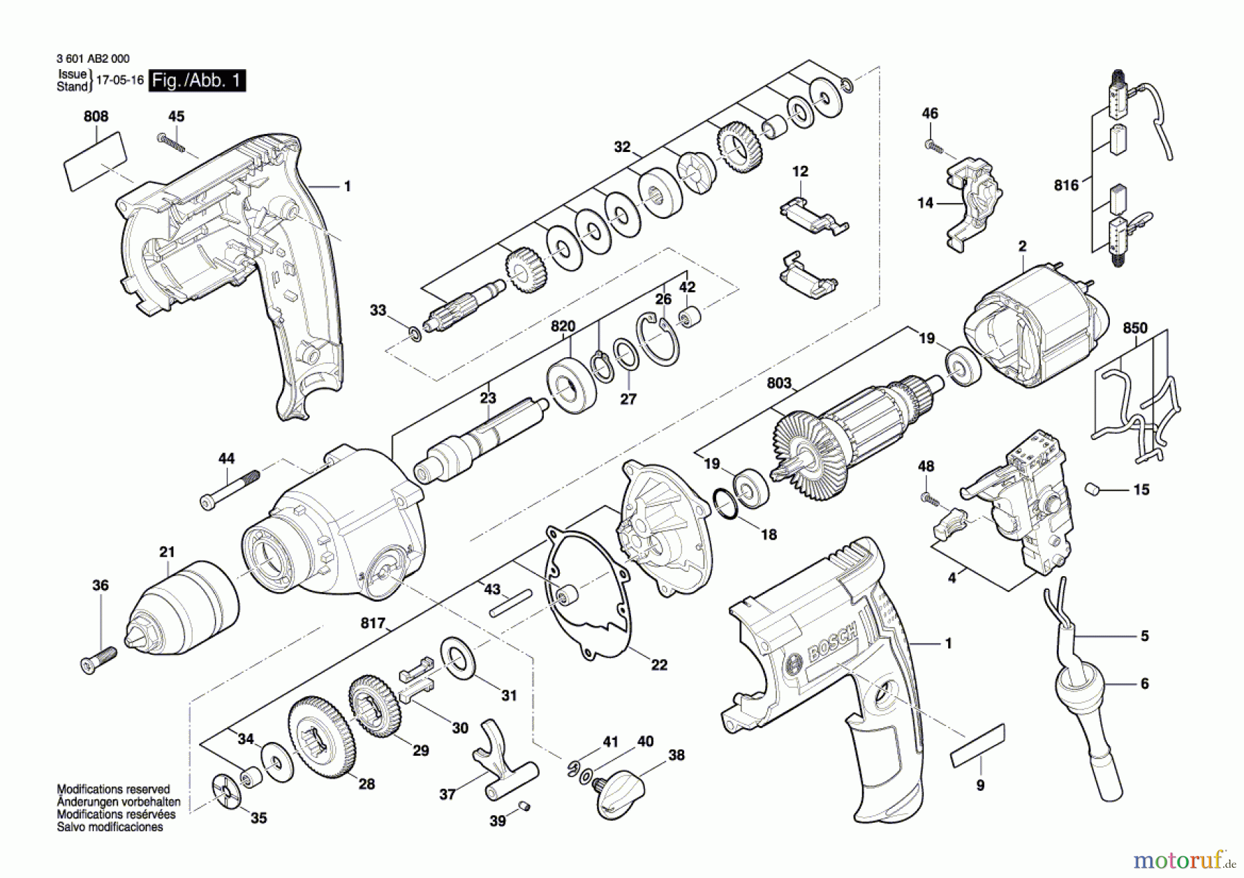  Bosch Werkzeug Bohrmaschine GBM 13-2 RE Seite 1