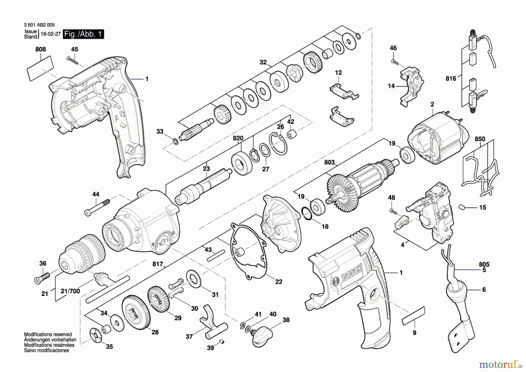  Bosch Werkzeug Bohrmaschine GBM13-2RE Seite 1