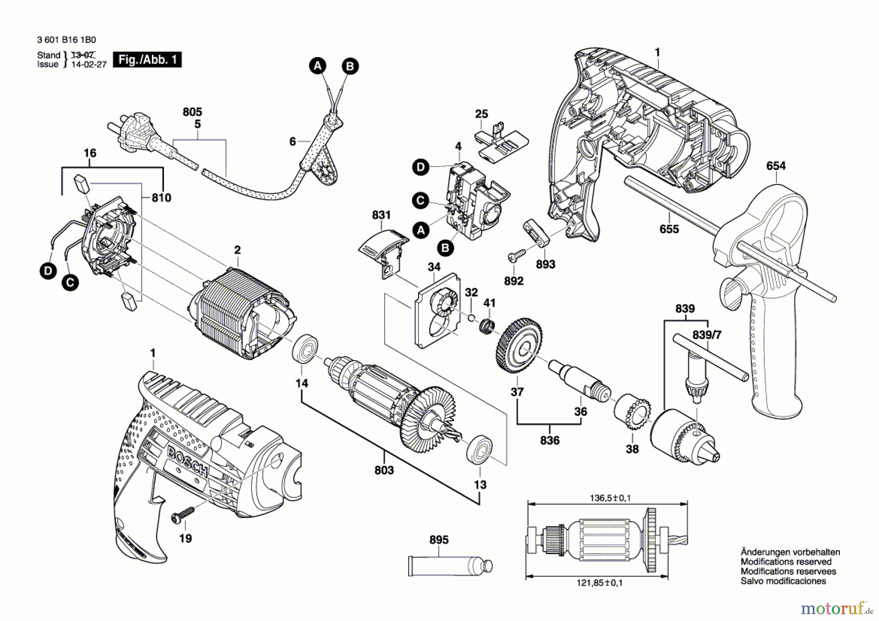 Bosch Werkzeug Schlagbohrmaschine GSB 10 RE Seite 1