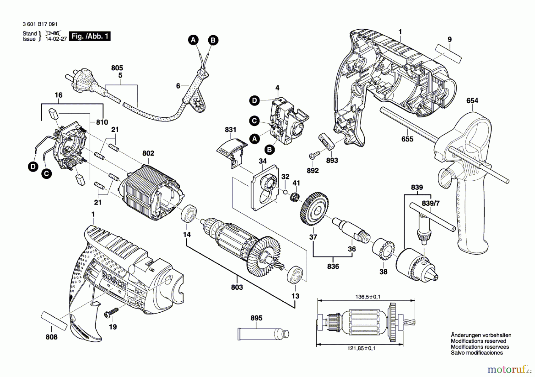  Bosch Werkzeug Schlagbohrmaschine GSB 13 Seite 1