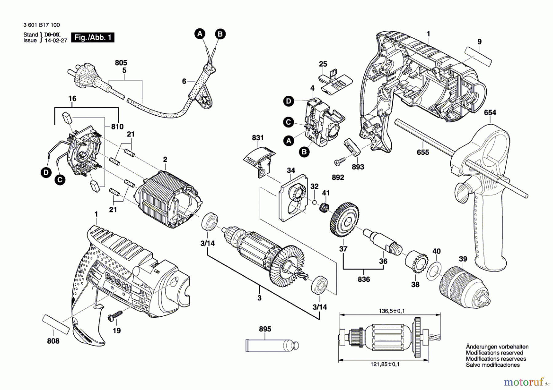  Bosch Werkzeug Schlagbohrmaschine GSB 13 RE Seite 1