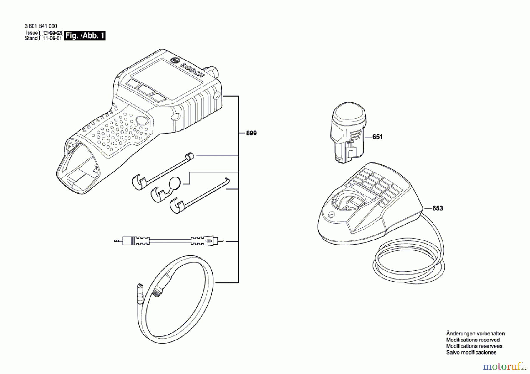  Bosch Werkzeug Endoskop GOS 10,8 V-LI Seite 1