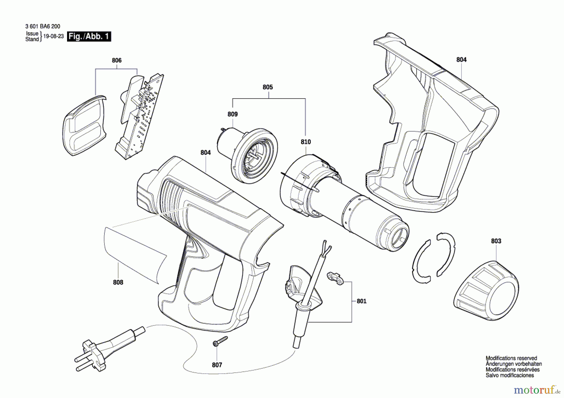  Bosch Werkzeug Heissluftgebläse GHG 20-63 FE Seite 1