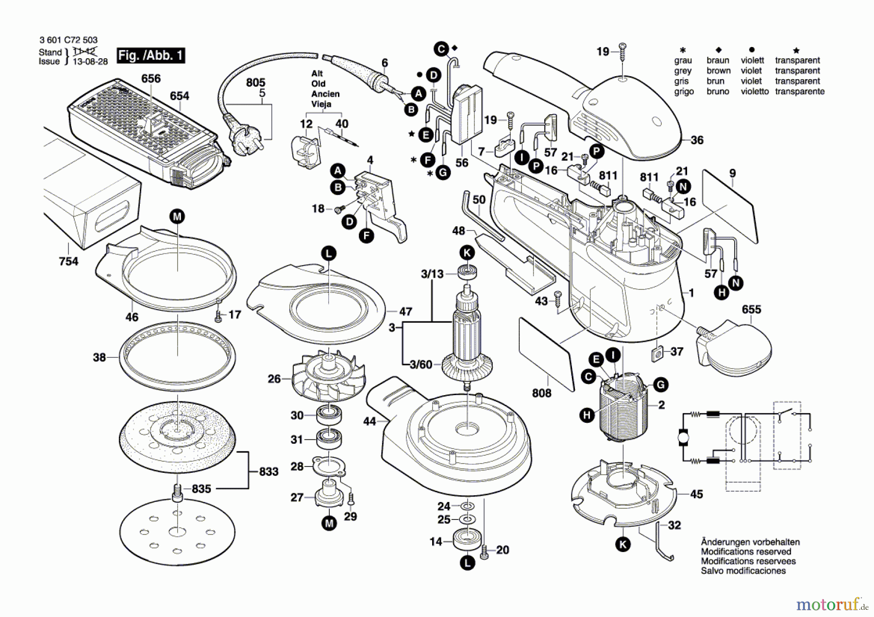  Bosch Werkzeug Exzenterschleifer GEX 125 AC Seite 1
