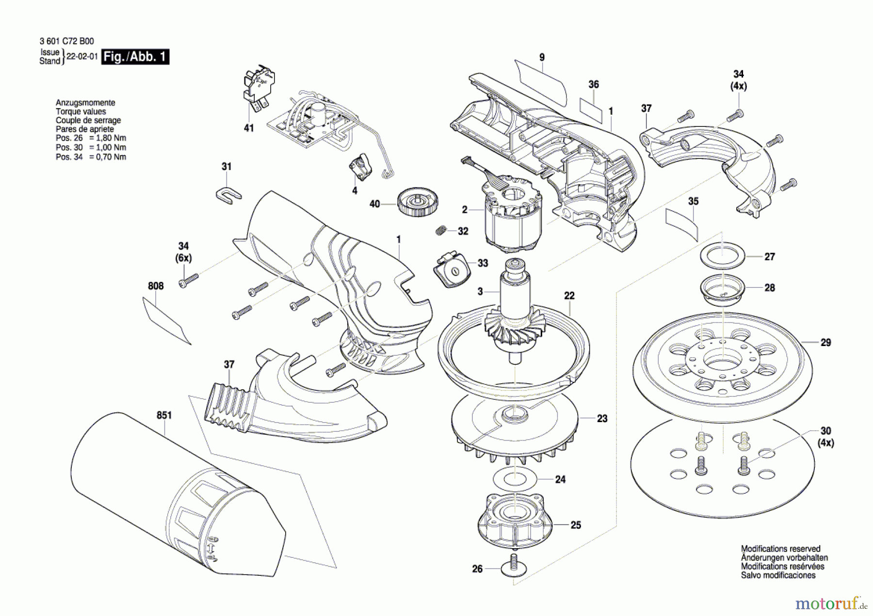  Bosch Werkzeug Exzenterschleifer BACROS BL 12V Seite 1