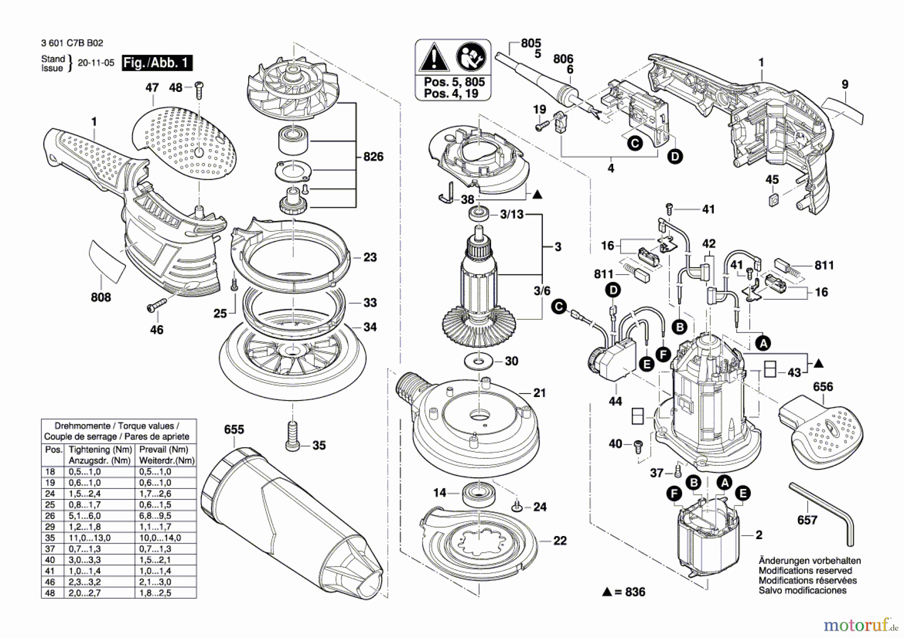  Bosch Werkzeug Exzenterschleifer BROS 150-2 Seite 1