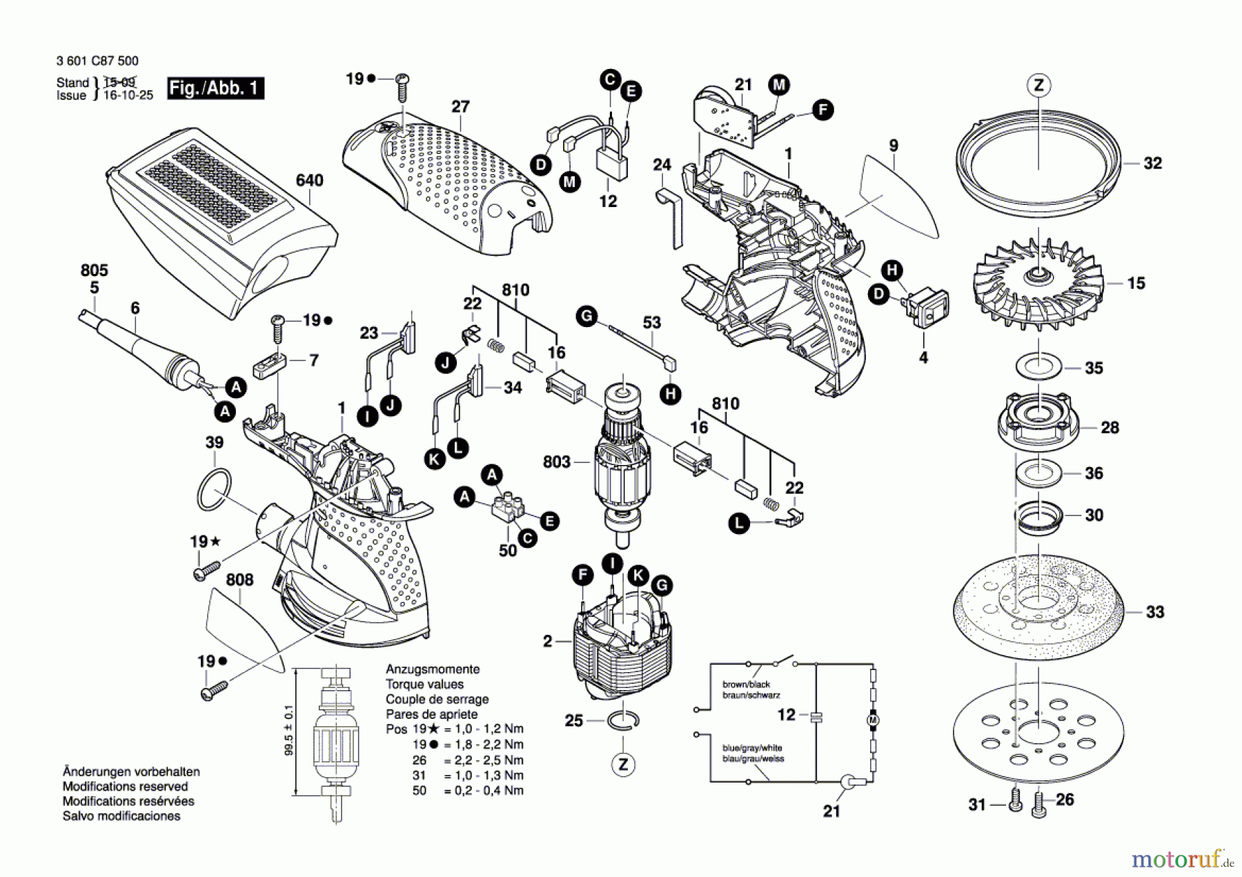  Bosch Werkzeug Exzenterschleifer GEX 125-1 AE Seite 1