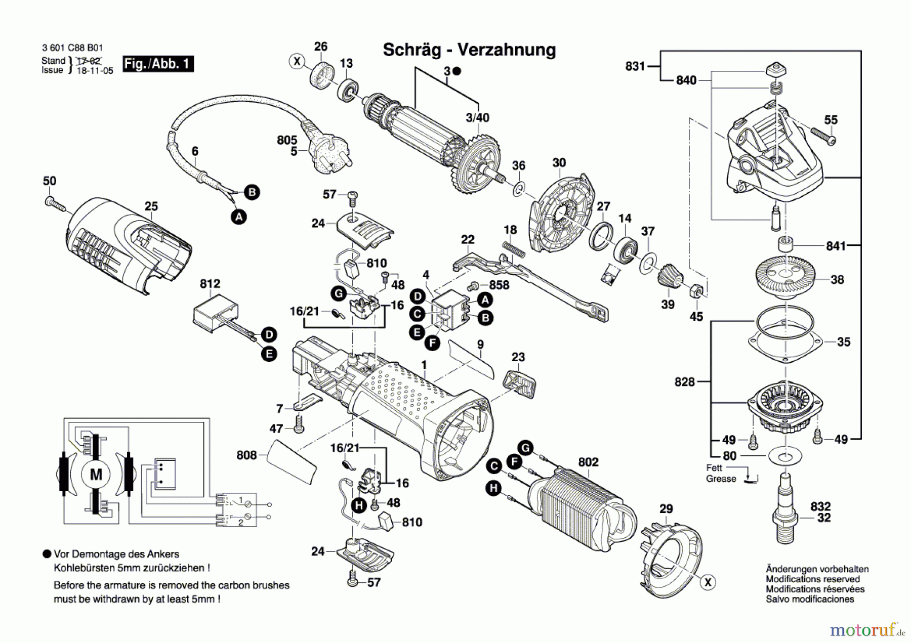  Bosch Werkzeug Winkelschleifer BAG-115 SA Seite 1