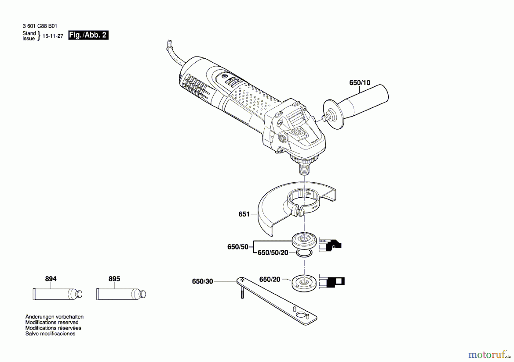  Bosch Werkzeug Winkelschleifer BAG-125 SA Seite 2