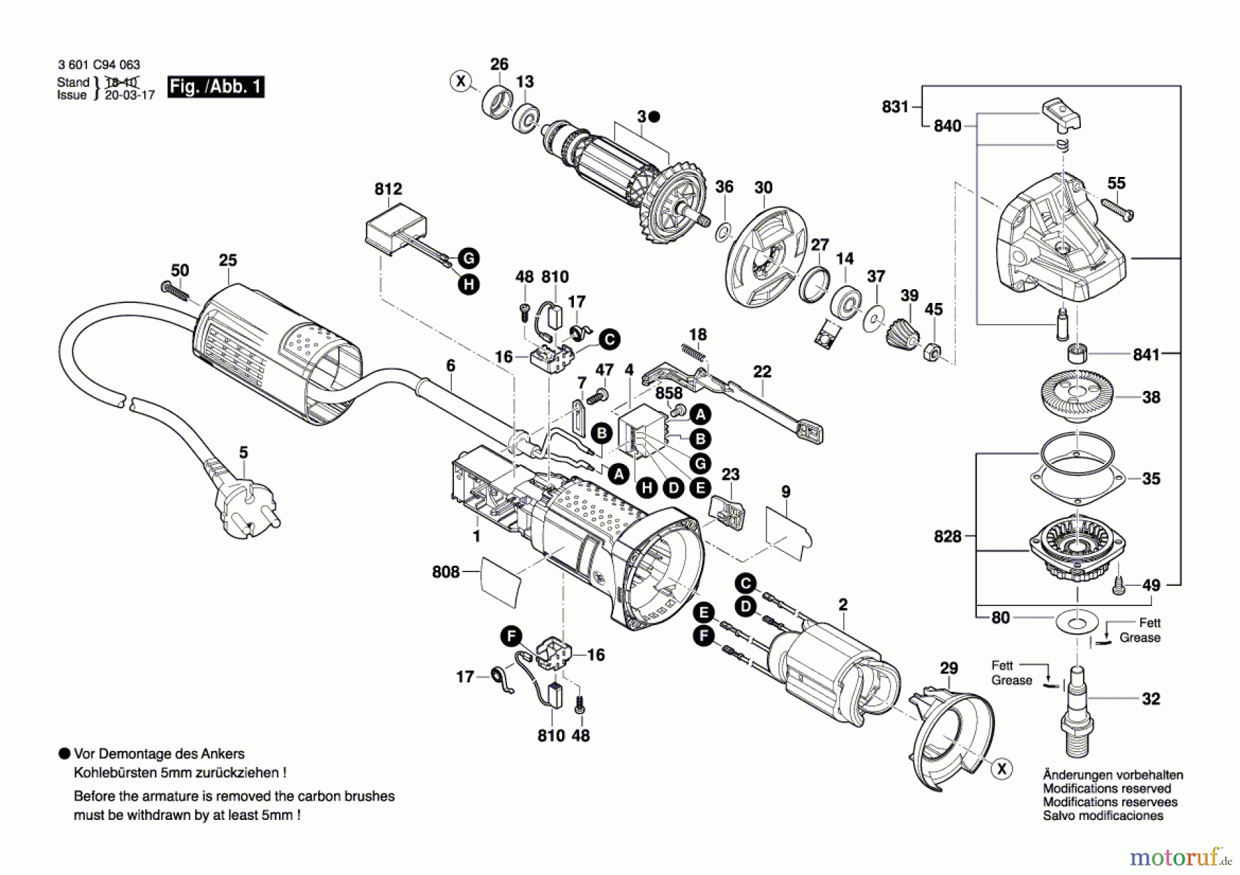  Bosch Werkzeug Winkelschleifer GWS 750 Seite 1