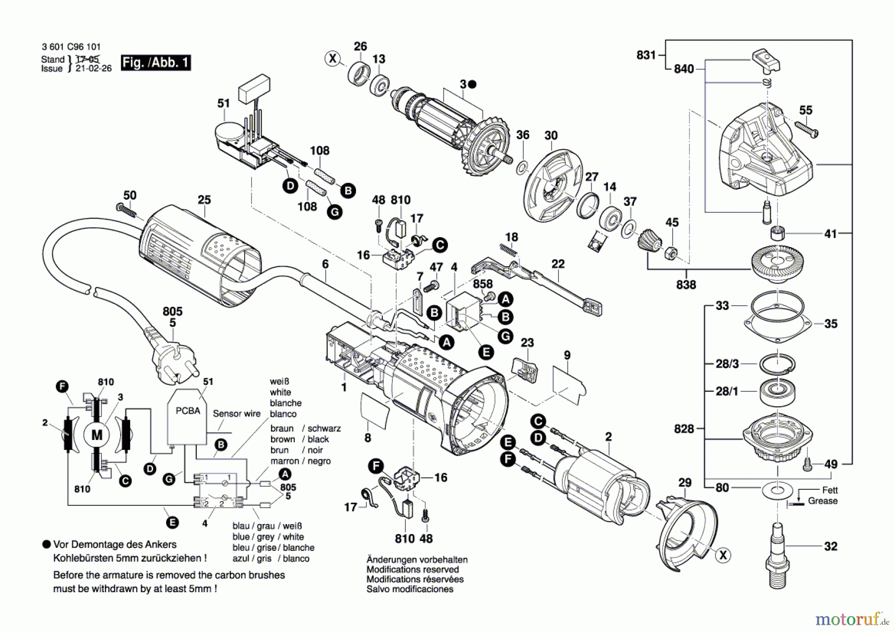  Bosch Werkzeug Winkelschleifer GWS 9-115 S Seite 1