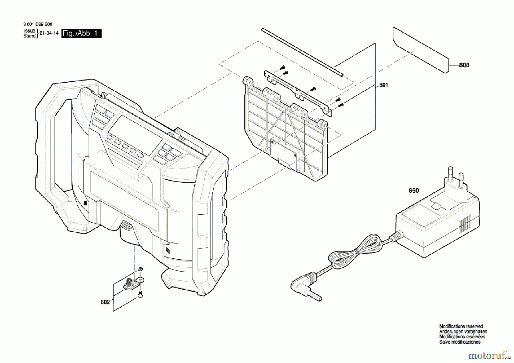 Bosch Werkzeug Power-Radiobox BACR 10,8 V Seite 1