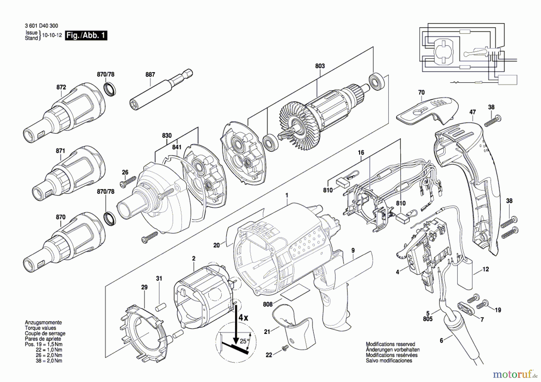  Bosch Werkzeug Bohrschrauber BSD-S-1 Seite 1