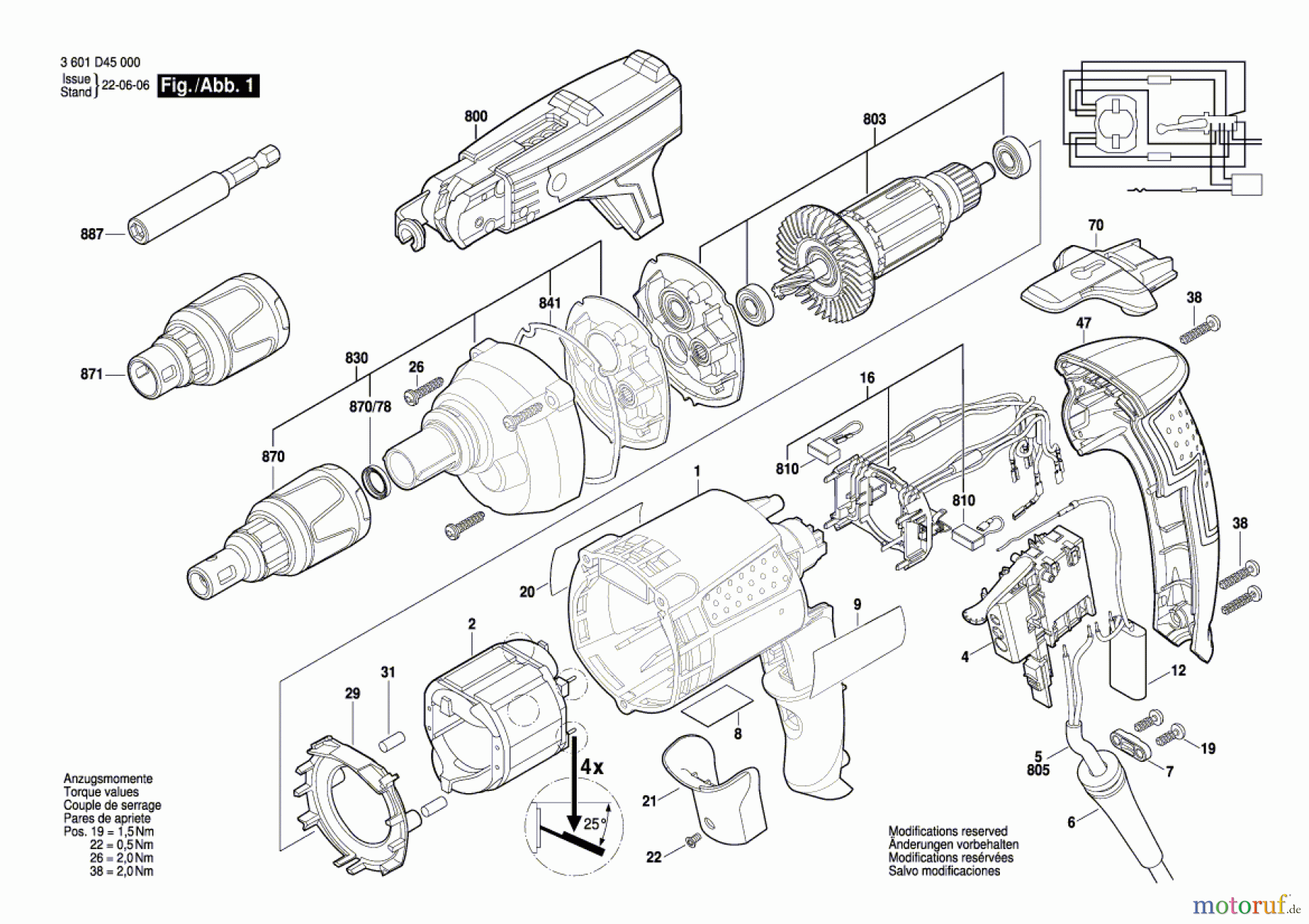  Bosch Werkzeug Bohrschrauber GSR 6-25 TE Seite 1