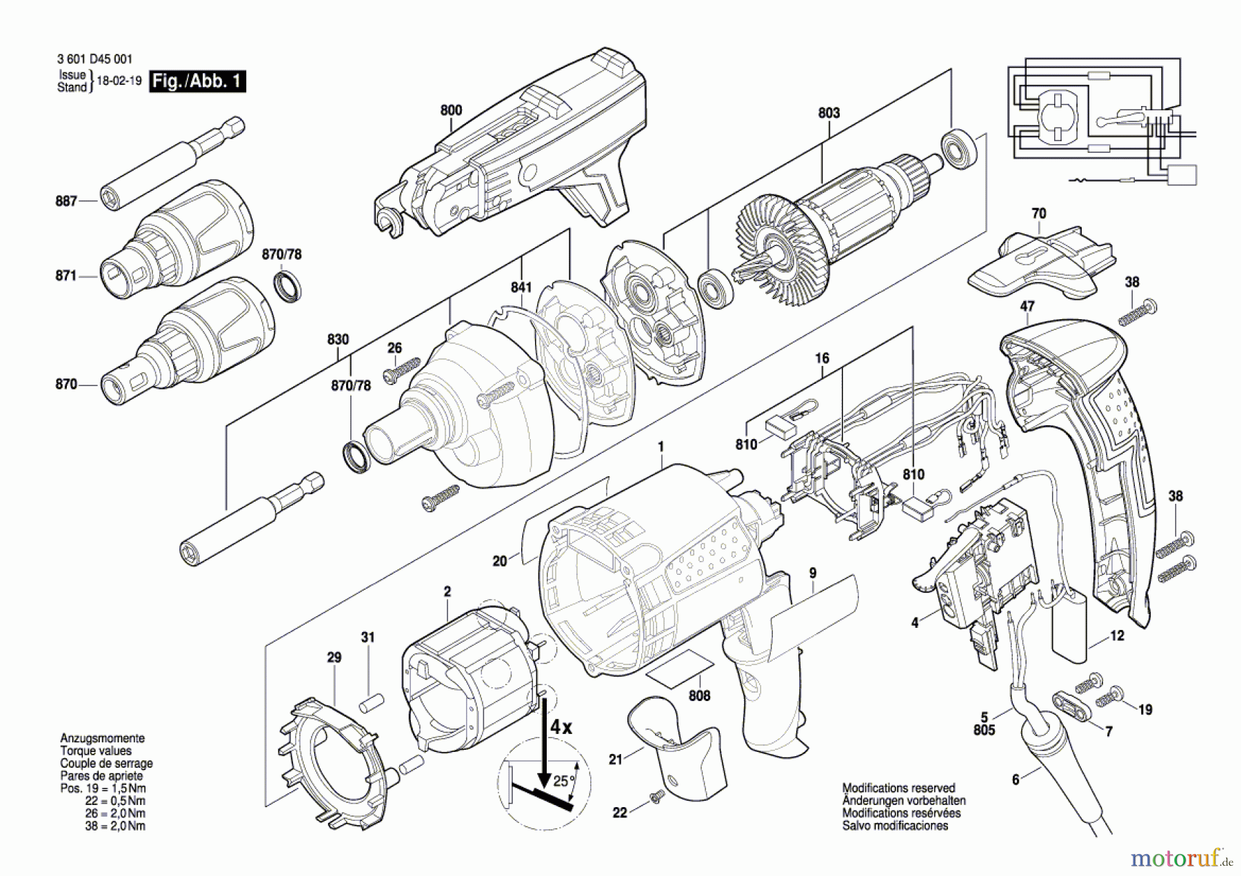  Bosch Werkzeug Bohrschrauber GSR 6-25 TE Seite 1