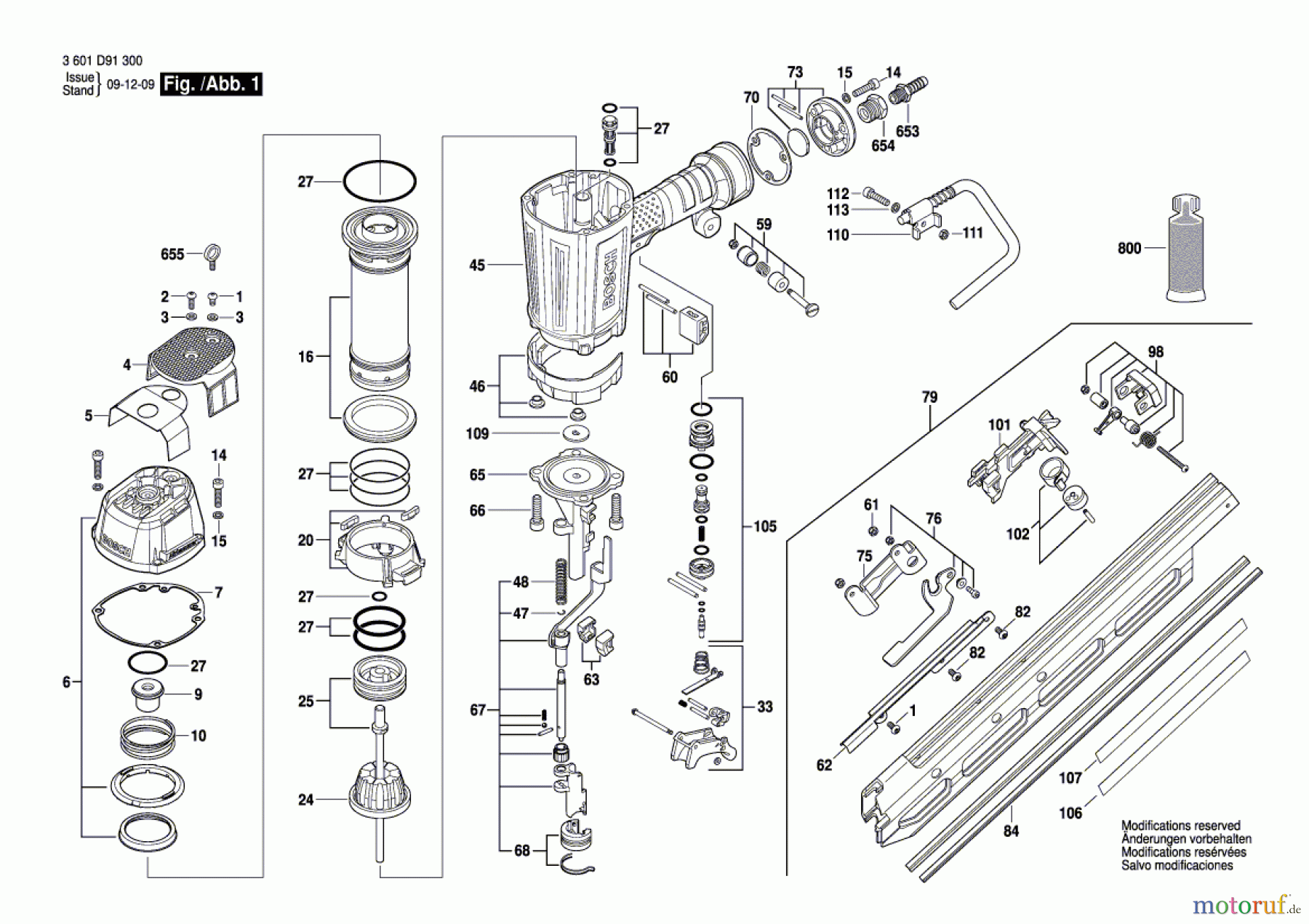  Bosch Werkzeug Druckluftnagler GSN 90-34-DK Seite 1