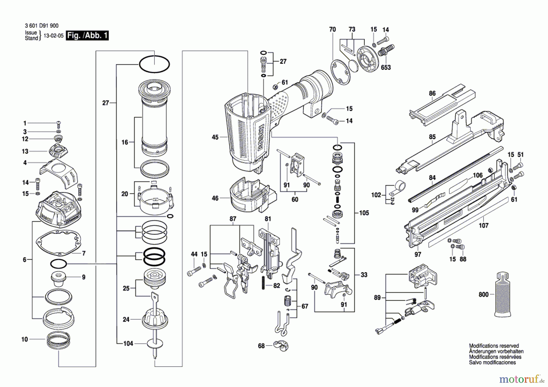  Bosch Werkzeug Druckluftnagler GSK 64 Seite 1