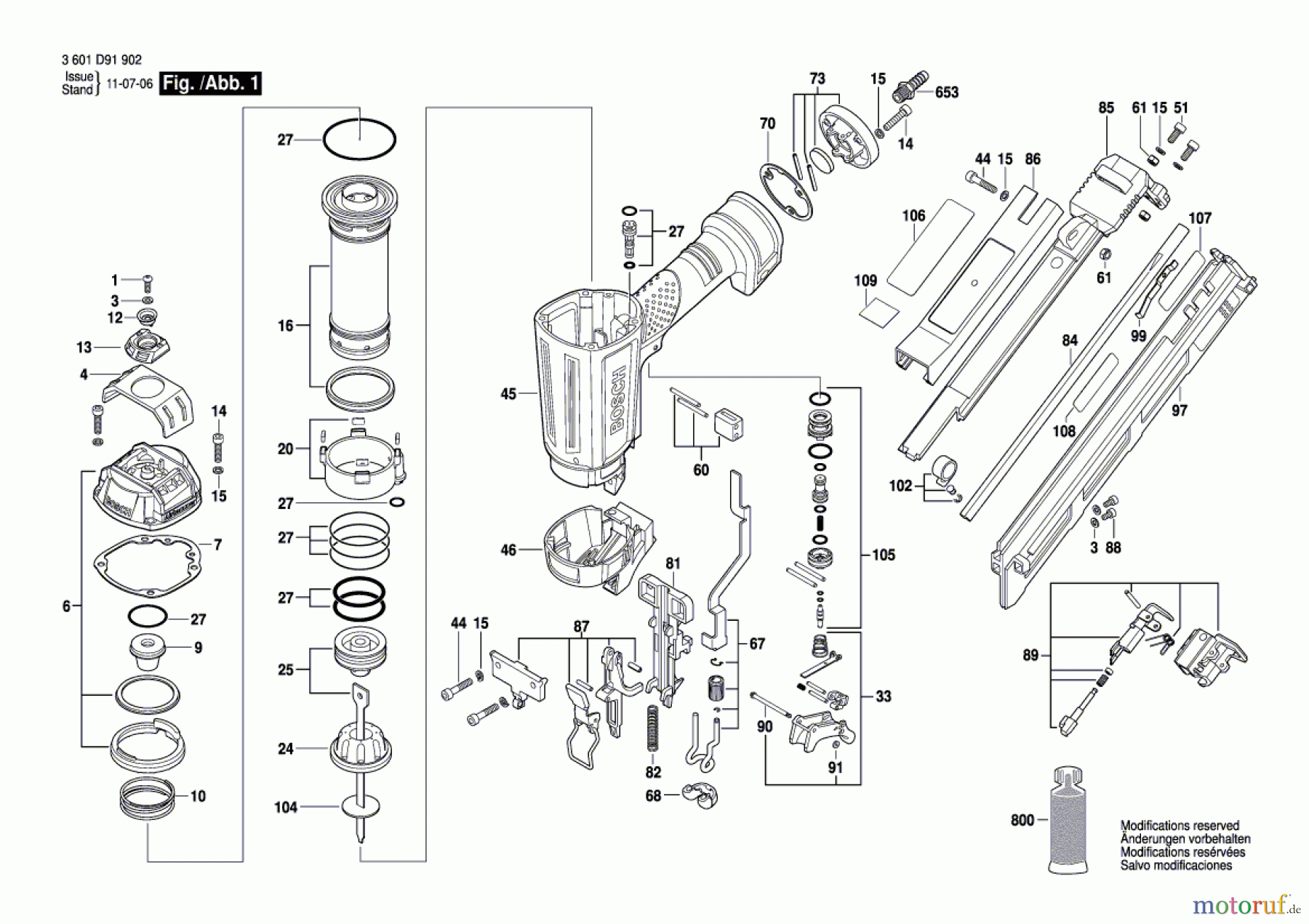  Bosch Werkzeug Druckluftnagler GSK 64-34 Seite 1