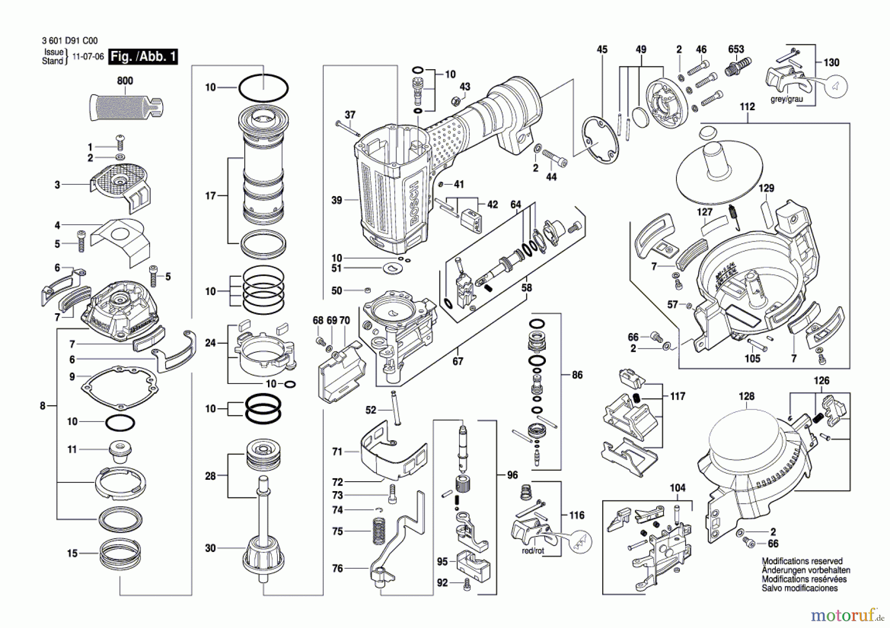  Bosch Werkzeug Druckluftnagler GCN 45-15 Seite 1