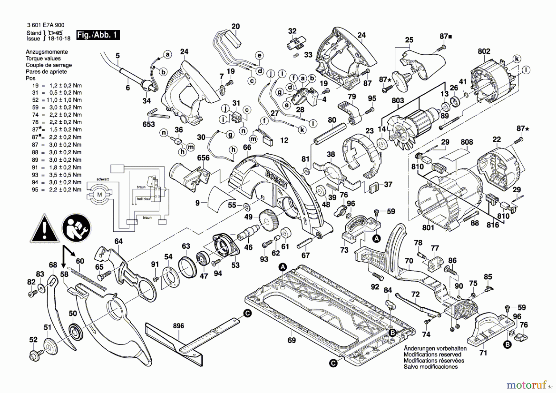 Bosch Werkzeug Handkreissäge GKS 85 G Seite 1
