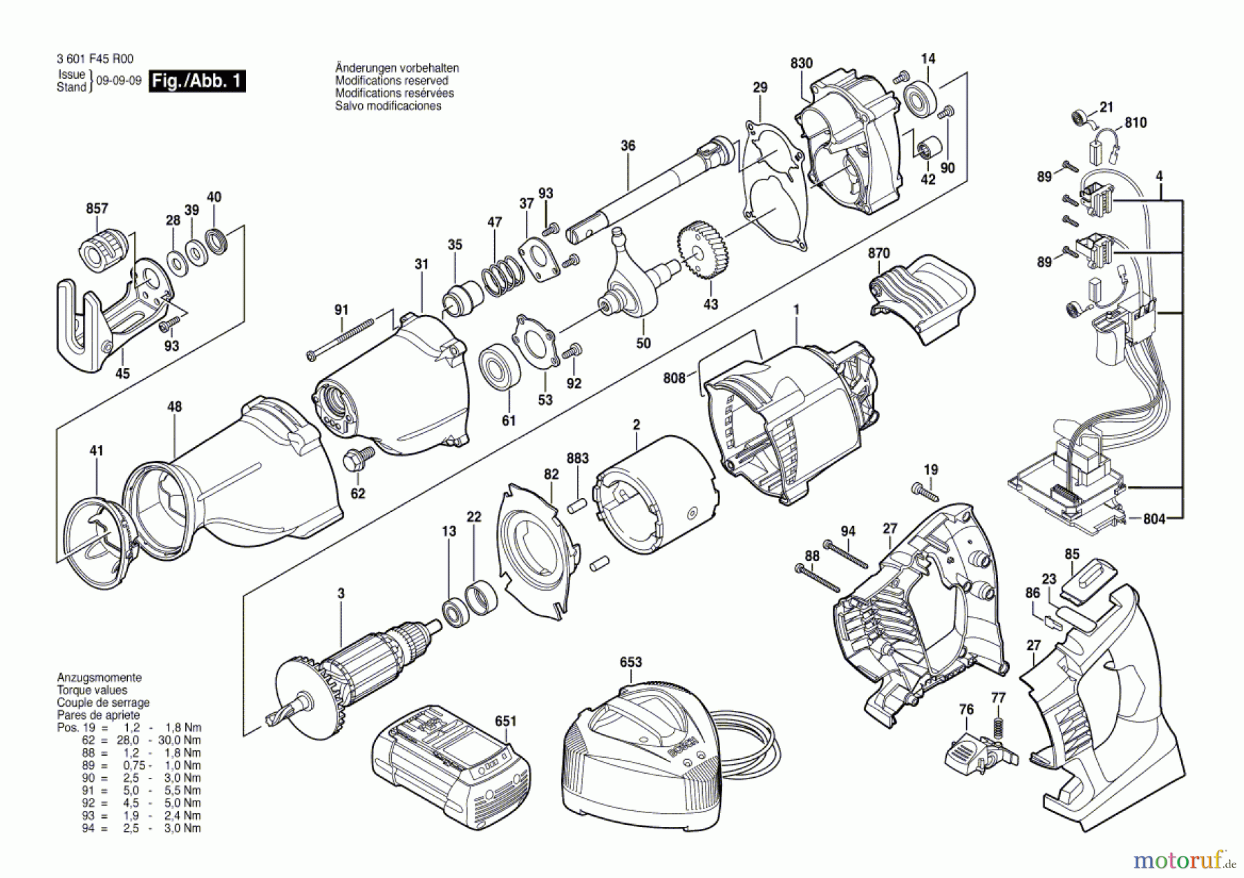  Bosch Akku Werkzeug Akku-Säbelsäge GSA 36 V-LI Seite 1