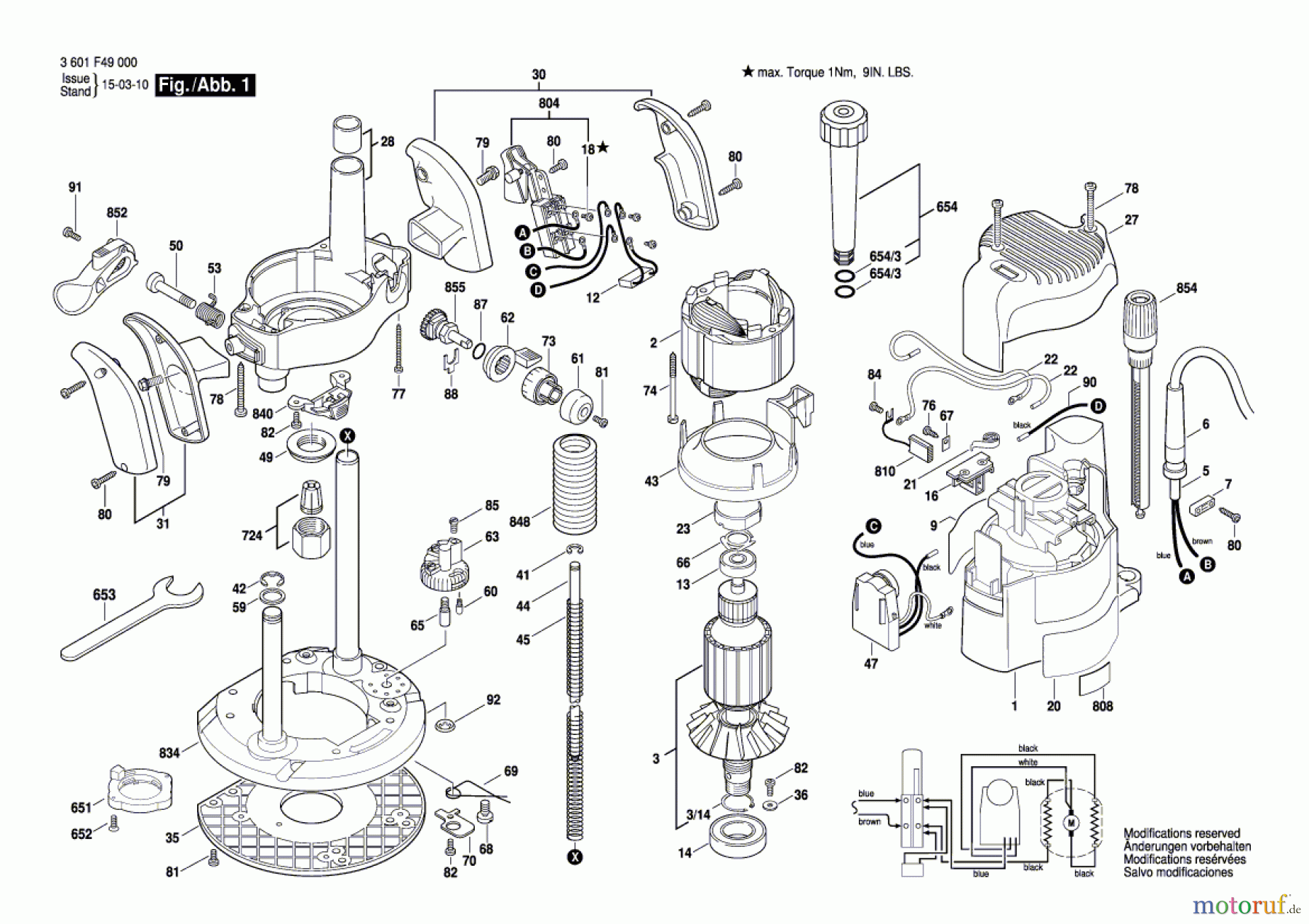  Bosch Werkzeug Oberfräse GOF 2000 CE Seite 1