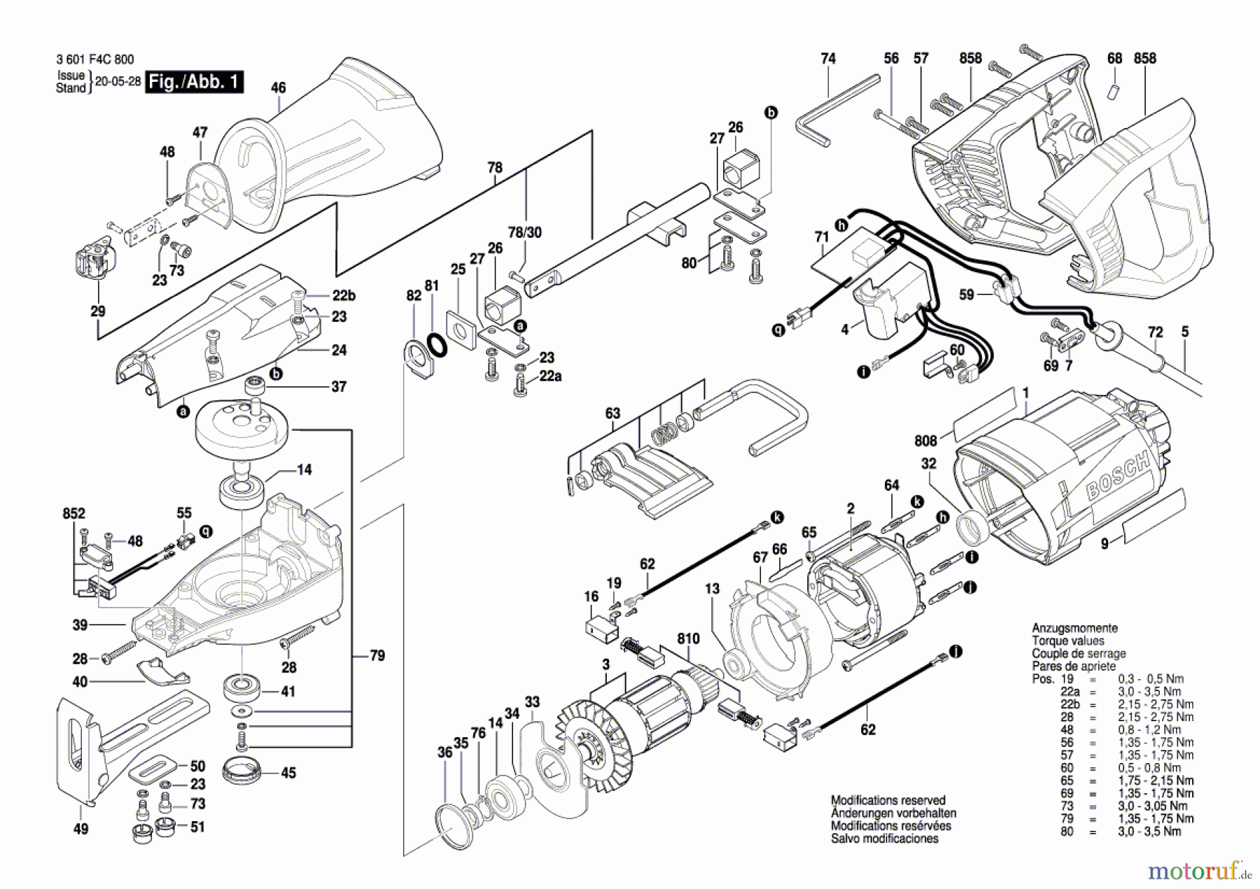 Bosch Werkzeug Säbelsäge GSA 1100 E Seite 1