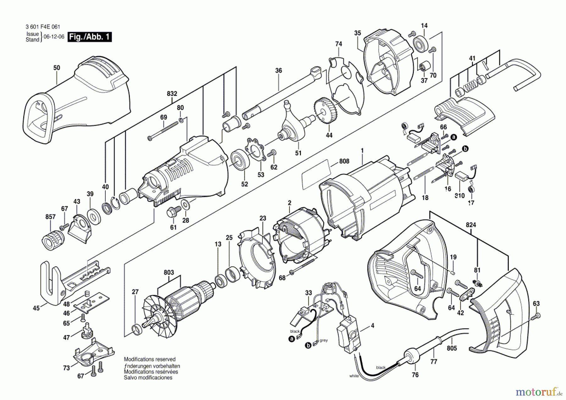  Bosch Werkzeug Säbelsäge GSA 1200 E Seite 1